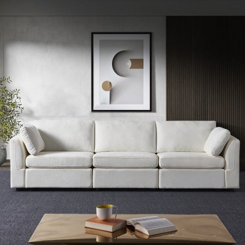 Modular Grey Chenille Sofa