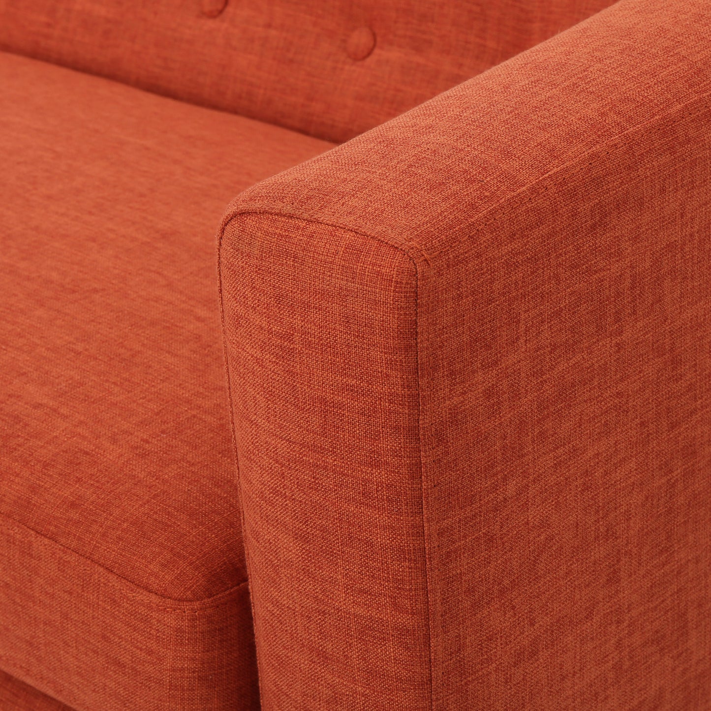 Modern Burnt Orange Double Sofa