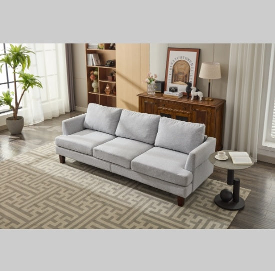Fabric 3 Seater Couch With 2 USB in Light Green