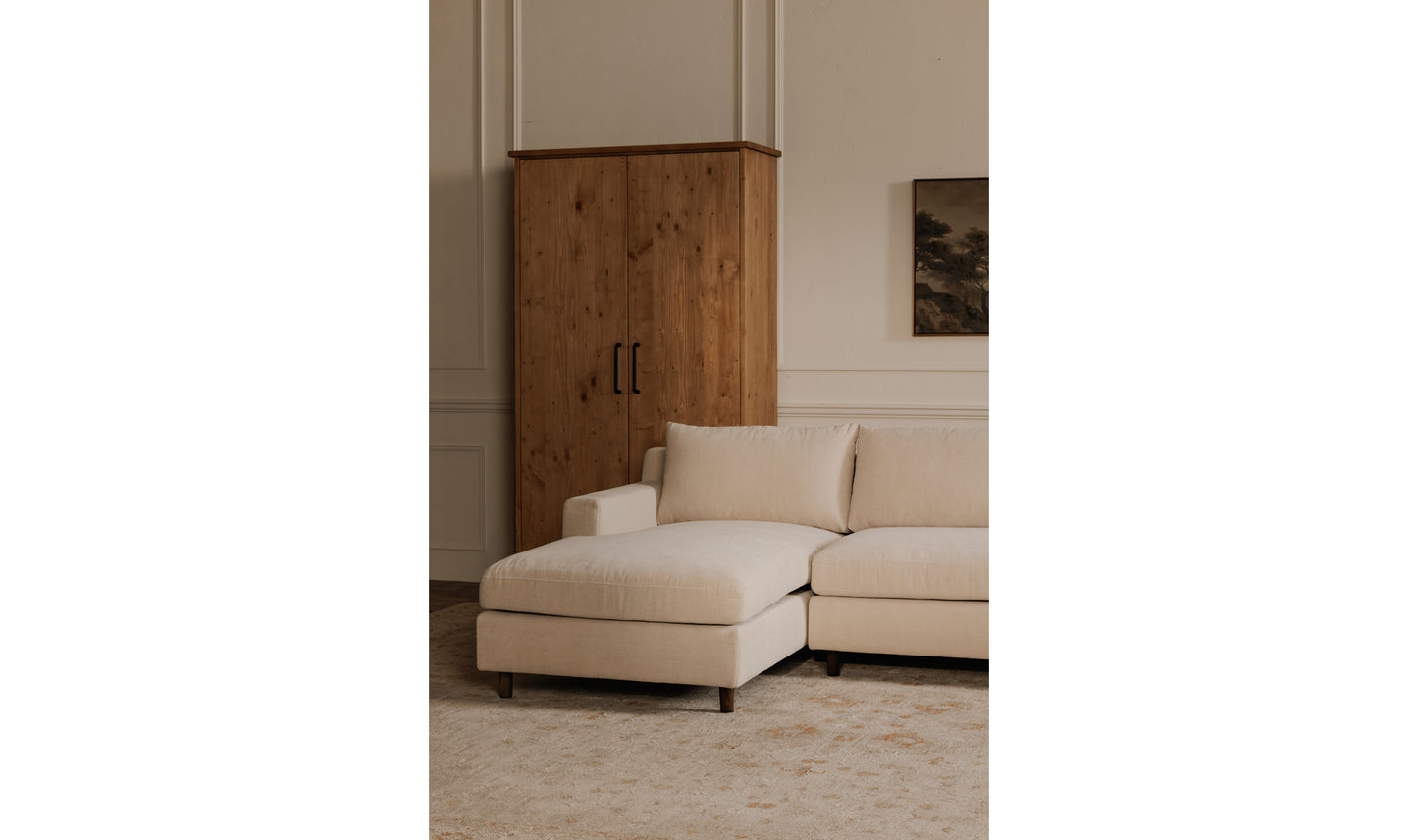 Hutton Right Sectional Beige