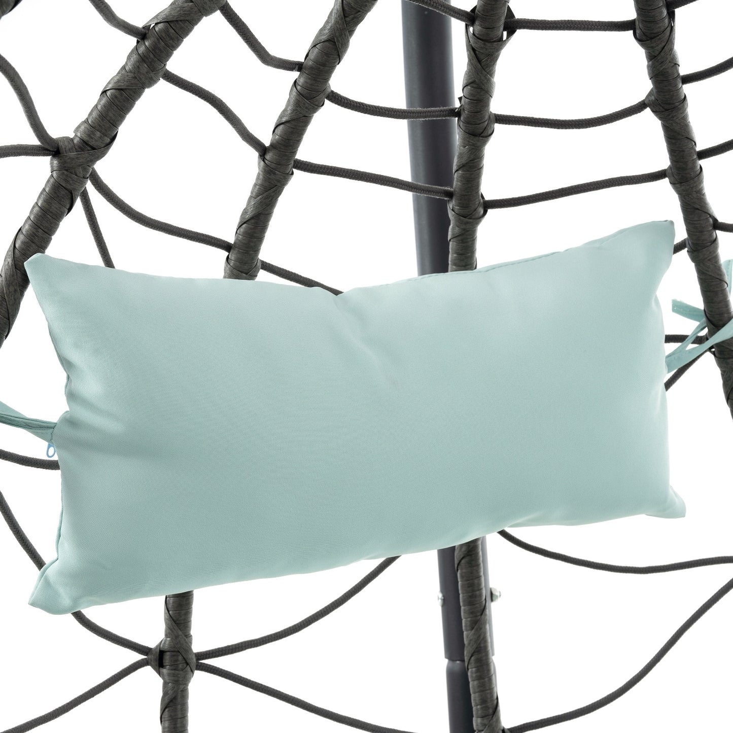 Egg Chair With Stand Indoor/Outdoor Swing Chair in Wicker