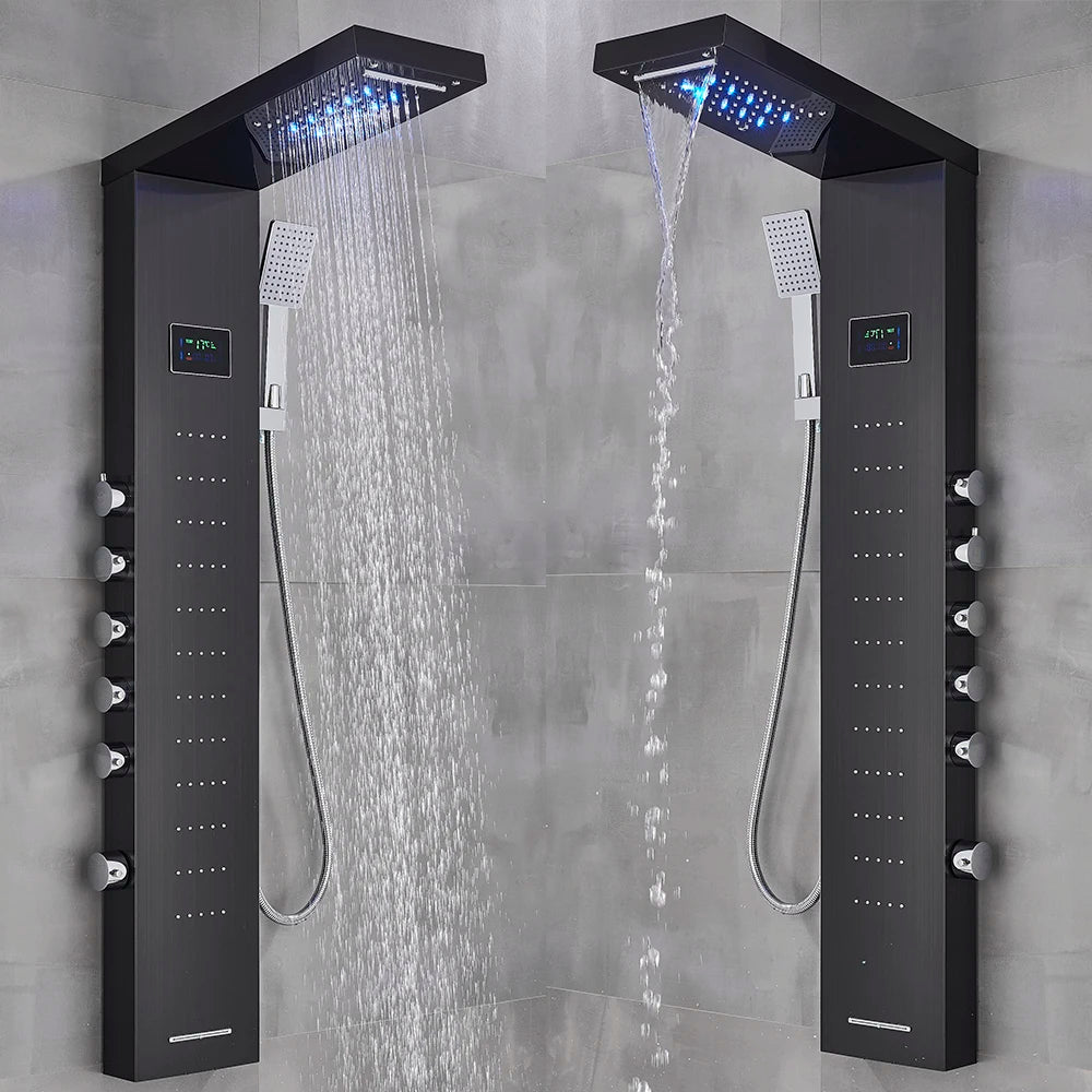 LED Shower Panel 5 Function Bathroom Shower Faucet
