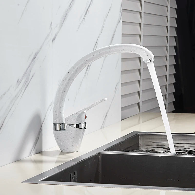 Senlesen Kitchen Sink Faucet Brass 4 Colors Single Handle Hot Cold Water Mixer Tap Sprayer Nozzle Mounted Para Kitchen Faucets