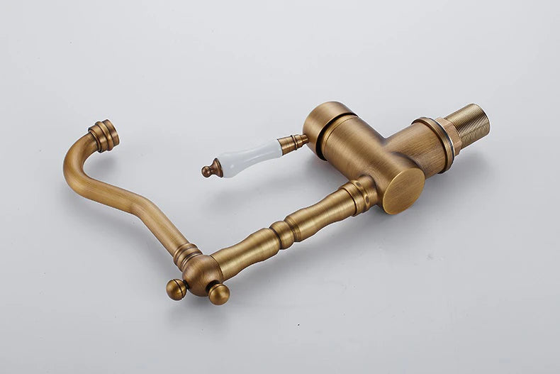Antique Bronze Kitchen faucets 360 Rotate Swivel Faucet Hot Cold Water Tap Mixer Kitchen Sink Faucet ELK331