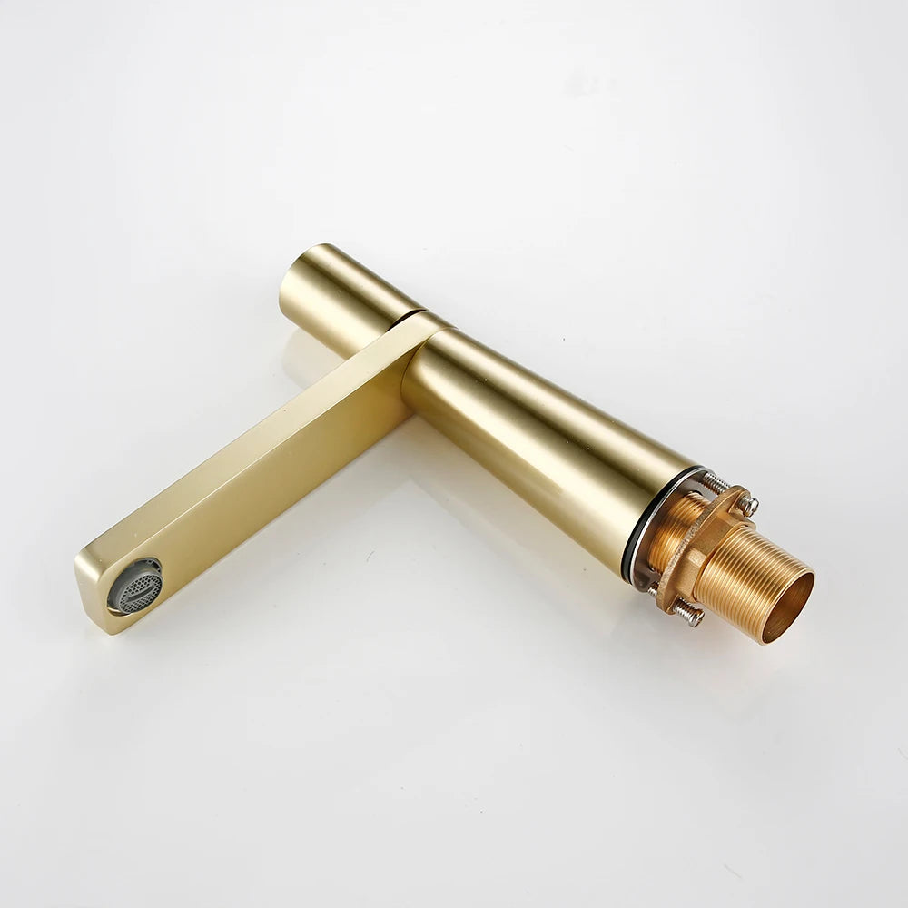 Brass Basin Bathroom Sink Faucet Single Hole Single Handle Hot And Cold Water Deck Mounted Mixer Tap Smesiteli