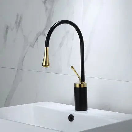 Tuqiu Bathroom Faucet Gold Marble Basin Faucet Hot and Cold Sink Faucet Brass Faucet Kitchen Faucet Swivel Sink Water Crane