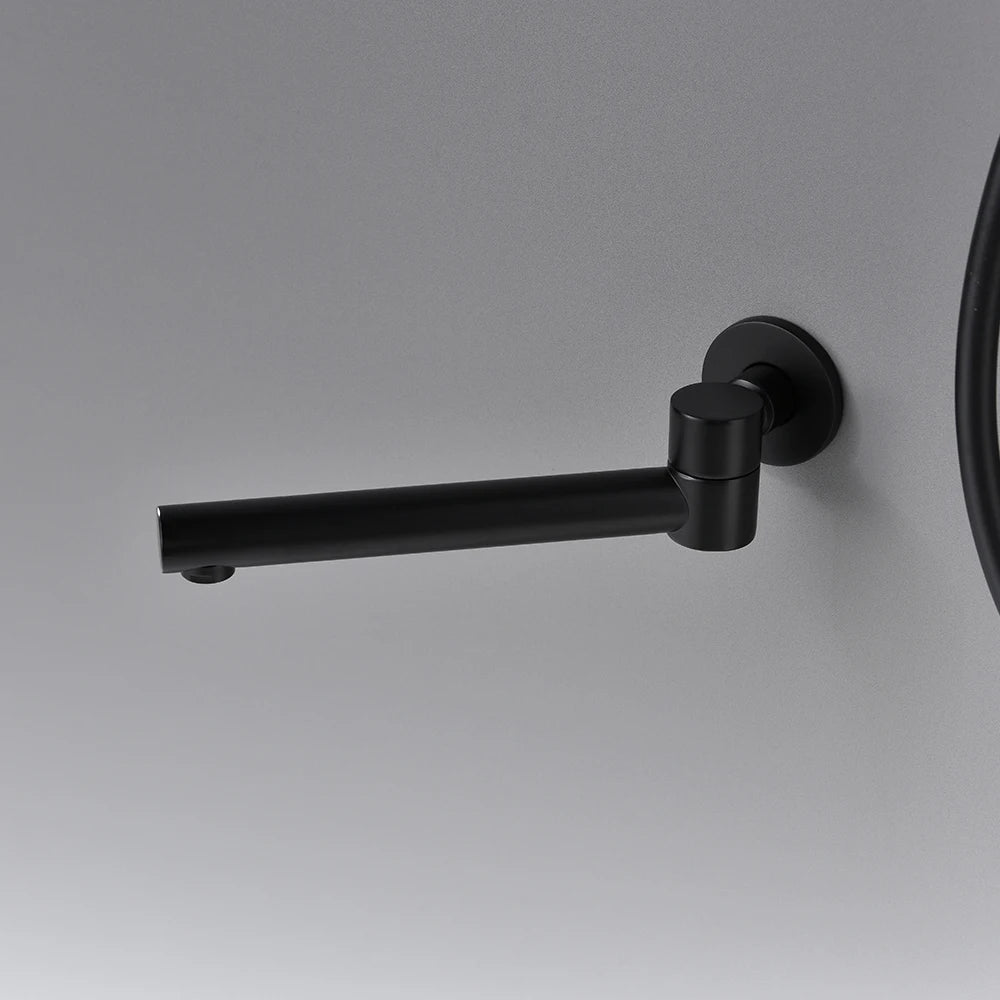Bagnolux Brass Matte Black Wall Embed Mount 3-Function Concealed Shower System 10 Inch Top Rain Spray Bathroom Faucet