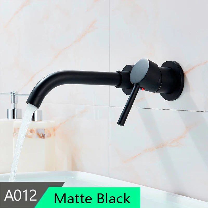 Antique Brass Basin Faucet Single Handle Wall Mounted Bathroom Vessel Sink Mixer Tap 2 Holes Washing Basin Crane Tap