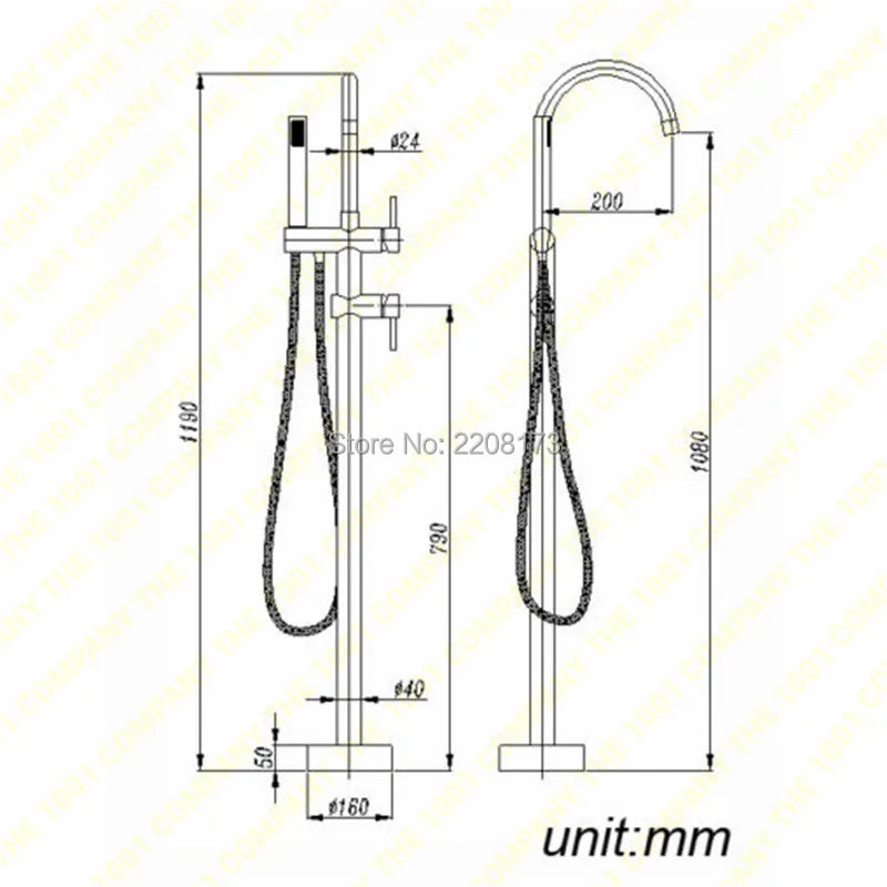 Matte Black Freestanding Bathtub Faucet 2 Ways Spout & Hand Shower Diverter Floor Mounted Bathtub Mixer Hot & Cold Bathroom Tap