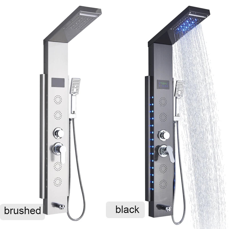 LED Shower Panel 5 Function Bathroom Shower Faucet