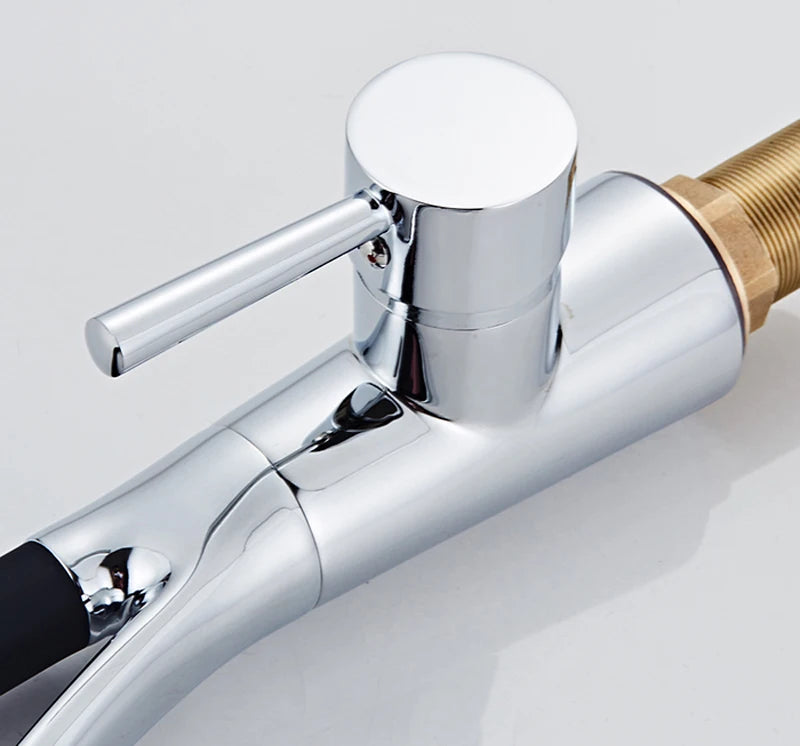 Chrome/Nickel/Black/Gold Rubber Kitchen Faucet Mixer Tap 360 Degree Rotation Pull Down Stream Sprayer Taps torneira de cozinha
