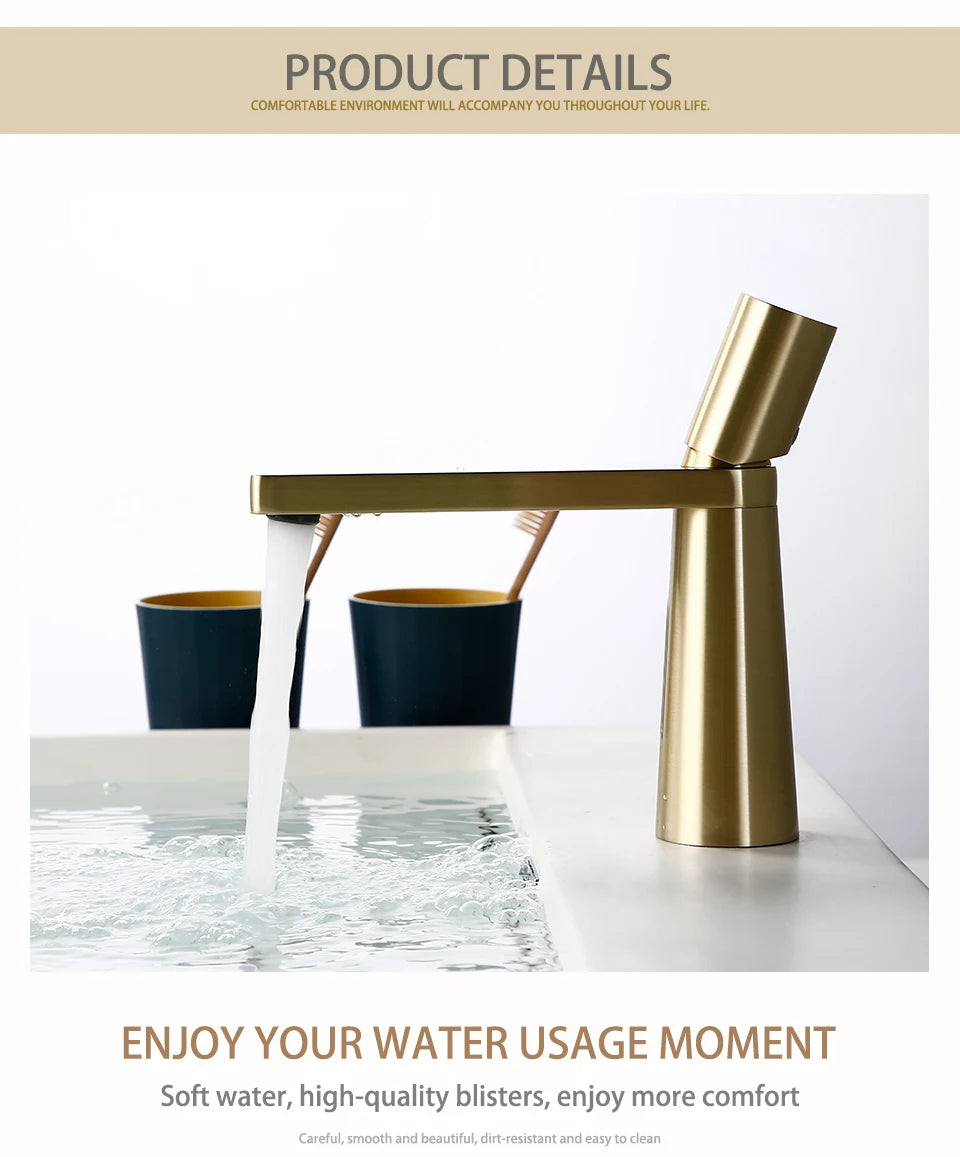 Brass Basin Bathroom Sink Faucet Single Hole Single Handle Hot And Cold Water Deck Mounted Mixer Tap Smesiteli
