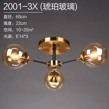 Modern Parlor LED Chandelier Smoke Grey/Clear Glass