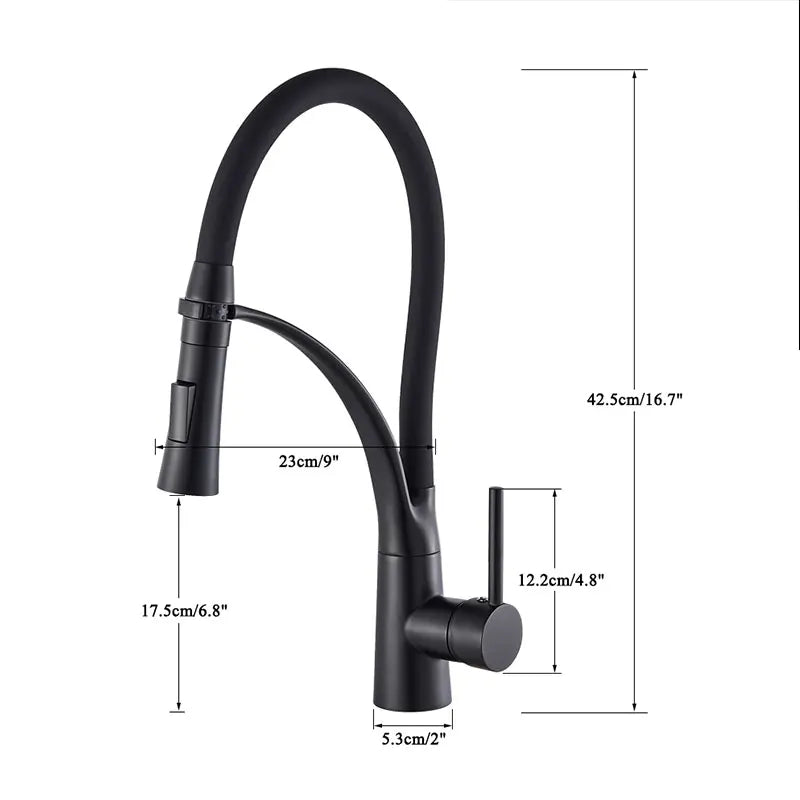 Chrome/Nickel/Black/Gold Rubber Kitchen Faucet Mixer Tap 360 Degree Rotation Pull Down Stream Sprayer Taps torneira de cozinha