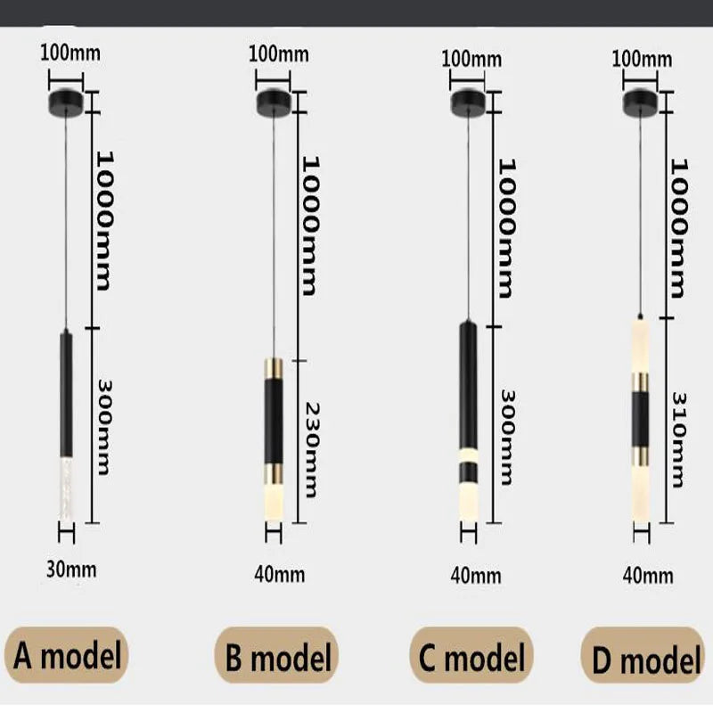 led Pendant light Dual light sources shine up and down droplight fixture Kitchen Island Dining Room Shop Bar Counter Decoration