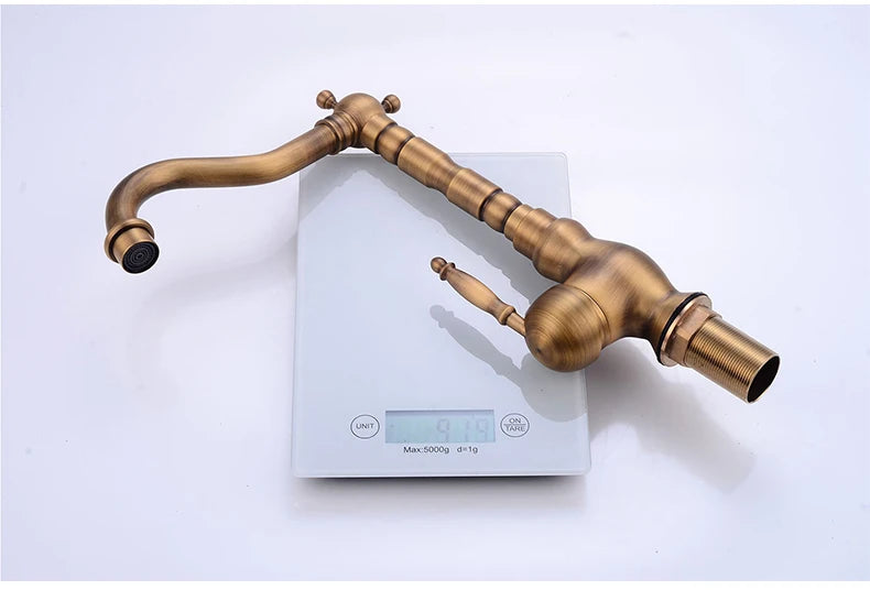Antique Bronze Kitchen faucets 360 Rotate Swivel Faucet Hot Cold Water Tap Mixer Kitchen Sink Faucet ELK331