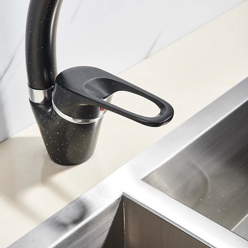 Senlesen Kitchen Sink Faucet Brass 4 Colors Single Handle Hot Cold Water Mixer Tap Sprayer Nozzle Mounted Para Kitchen Faucets