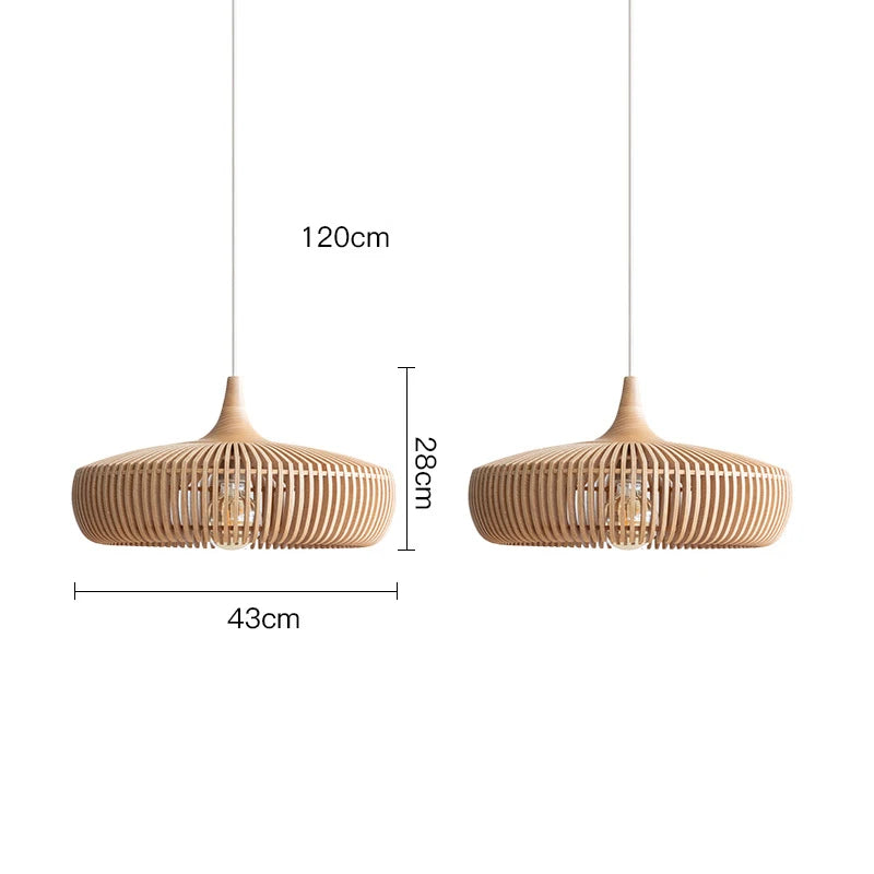 Clava Log Wood Pendant Lamp