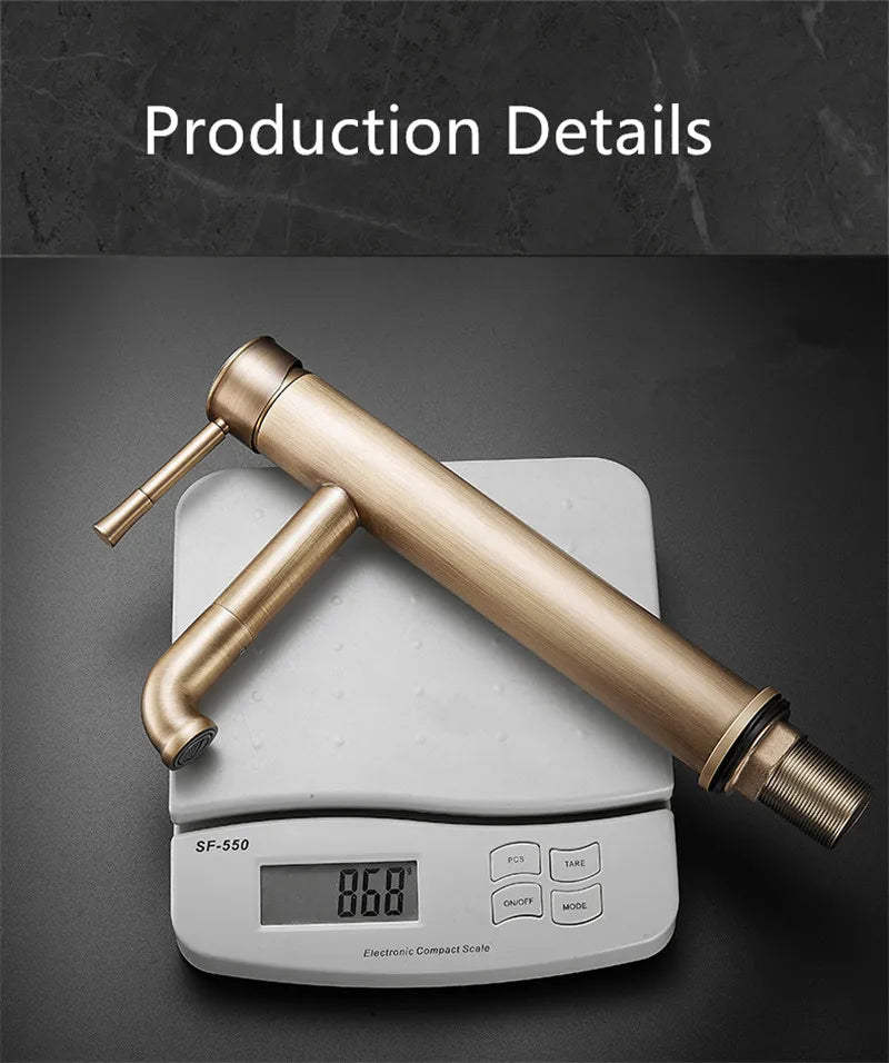Antique Bronze Basin Faucets Bathroom Faucet Hot & Cold Brass Bathroom Sink Faucet Rotating Lavotory Faucet Mixer Water Tap