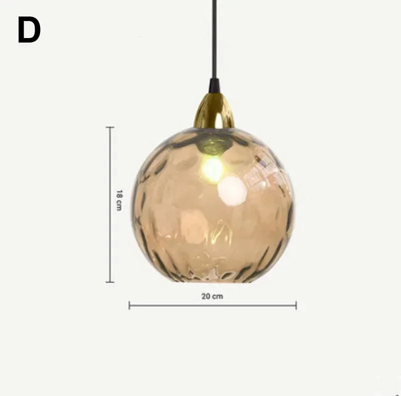 Nordic Stained Color Glass Chandelier
