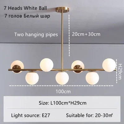 New Magic Bean Pendant Lights For Bedroom Loft Kitchen Glass Indoor Lighting Fixtures House Decoration Not Included Bulb