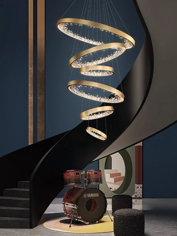 Modern Circle Rings Led Ceiling Chandelier