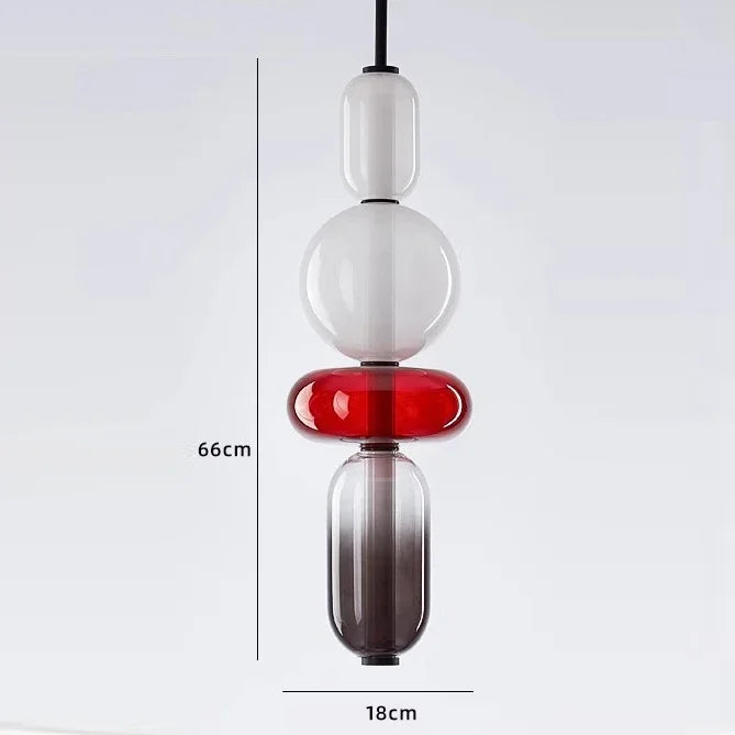Italy Design Candy Glass Hanging Lamp Pendant Light Chandelier Ceiling Suspension for Loft Living Dining Room