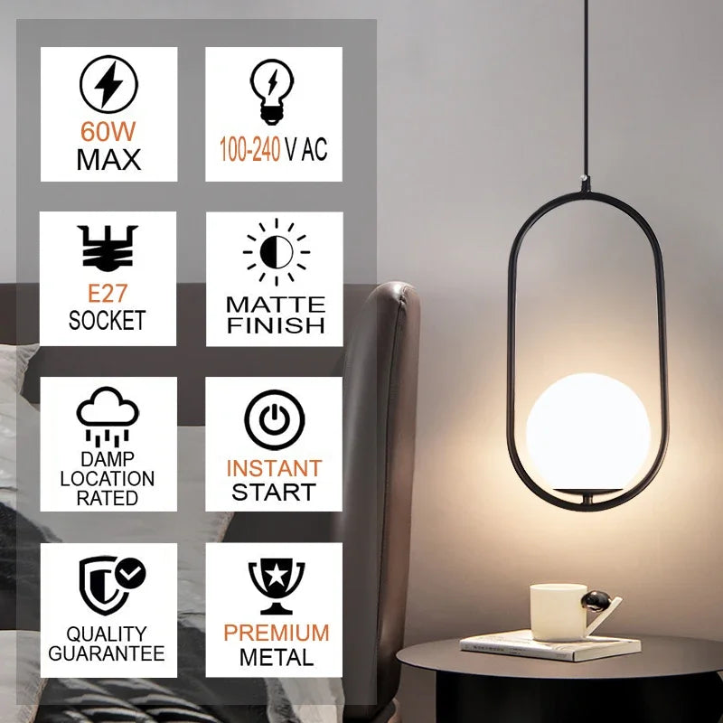 Modern Glass Ball Pendant Lights