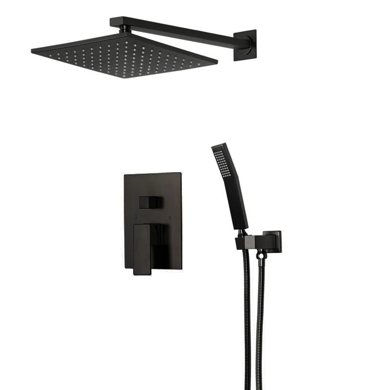 Thermostatic Shower Faucet Chrome Waterfall Rain Shower