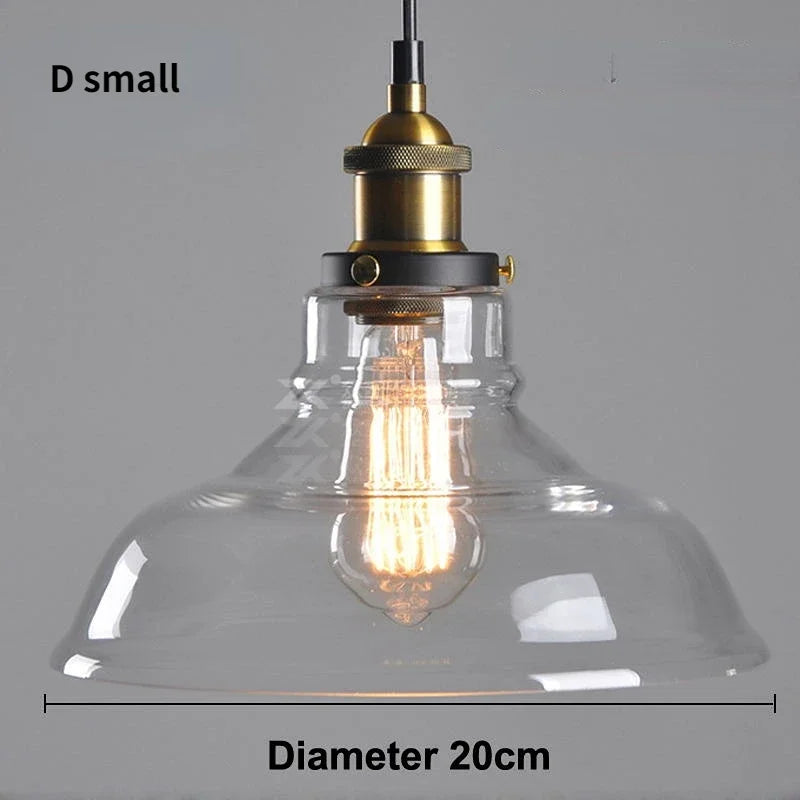 Nordic American Style Country Simple Industrial Vintage Glass Chandelier Creative Living Room Restaurant Bar Light Fixture