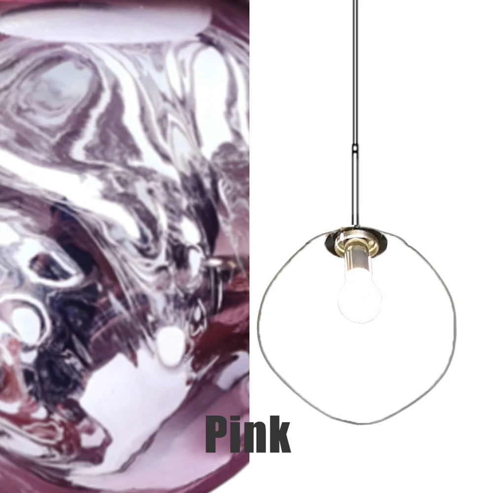 Modern Glass Pendant Light Nordic LED Lava lustre Dining Room Living Room Cabinets Home Decor Hanging Lamps Ceiling Chandelier