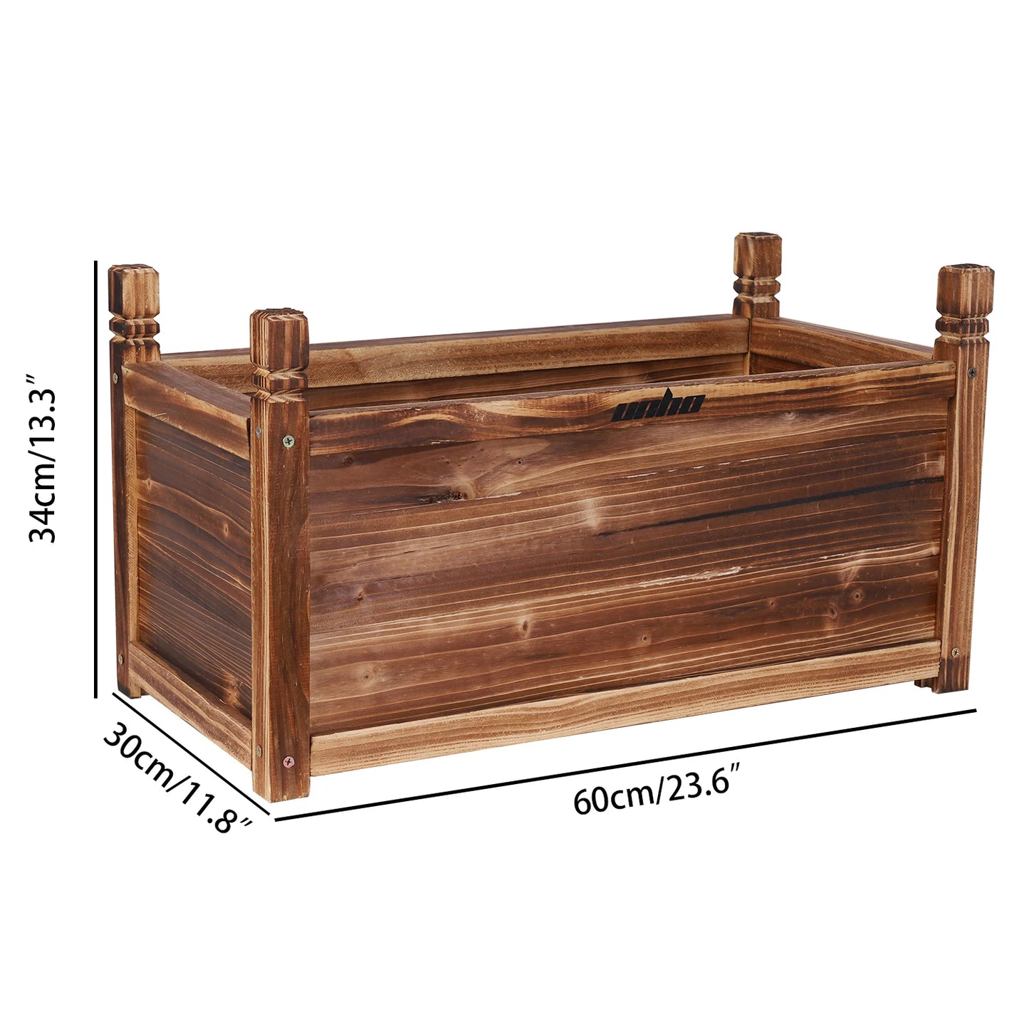 Pine Raised Flower Bed Planter
