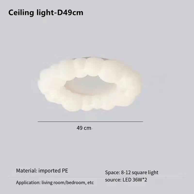 Nordic Creative Cloud Shades Pendant Lights Modern Ceiling Chandelier Living Room Bedroom Children's Room Decor LED Ceiling Lamp