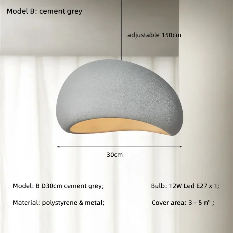 Japanese Wabi-sabi Style Living Room Chandeliers Dining Room Bar Lights Nordic Designr Curve Pendant Lights LED Home Decoration