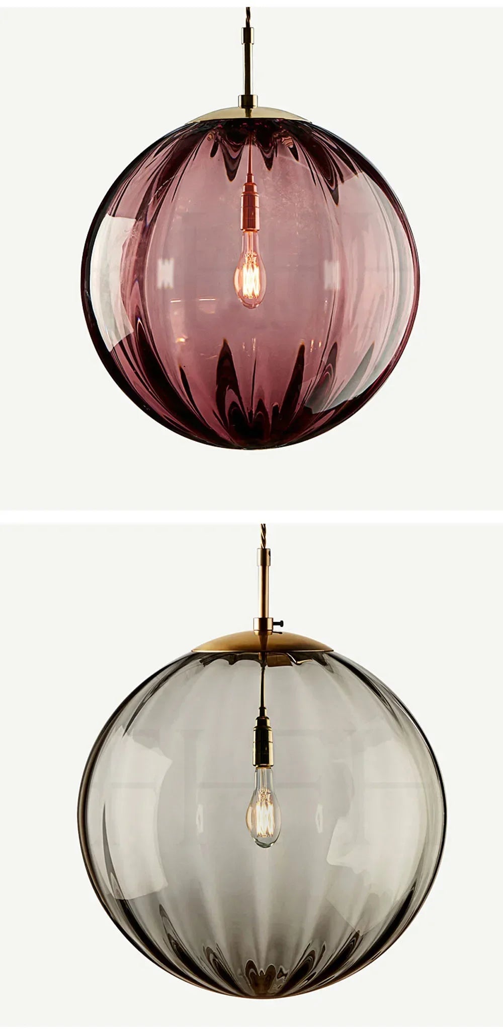 Nordic Stained Color Glass Chandelier