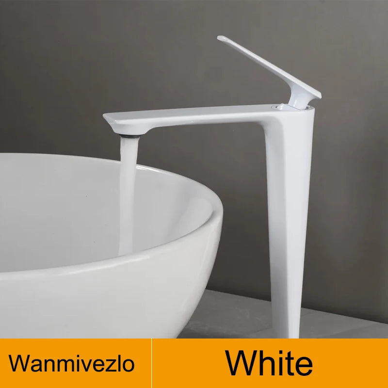 Waterfall Basin Sink Faucet Cold Hot Bathroom Washing Faucet Single Handle Shingle Hole Beautiful Arc Water Sink Tap Mixer