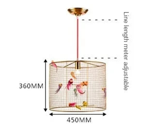 Pendant Lamp Creative Bird Cage Light