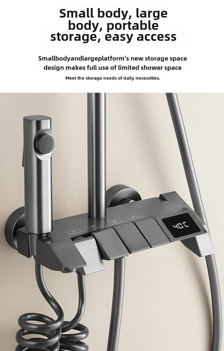 Shower Set Faucets Bathroom Piano Button Switch Bath Shower Rain Shower Complete Bathroom Head Douche