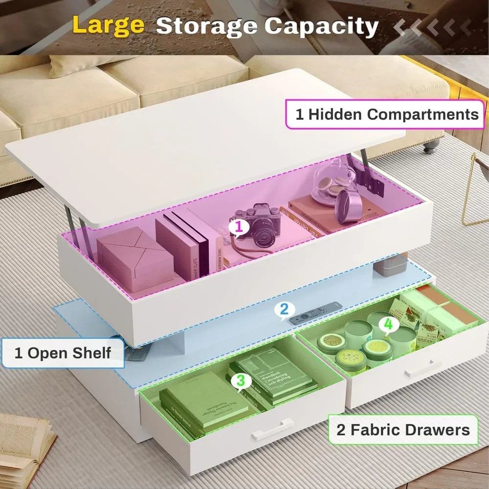 Lift Top Coffee Table with Storage