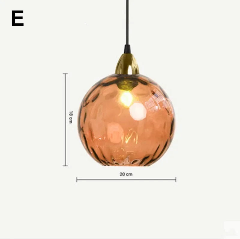 Nordic Stained Color Glass Chandelier