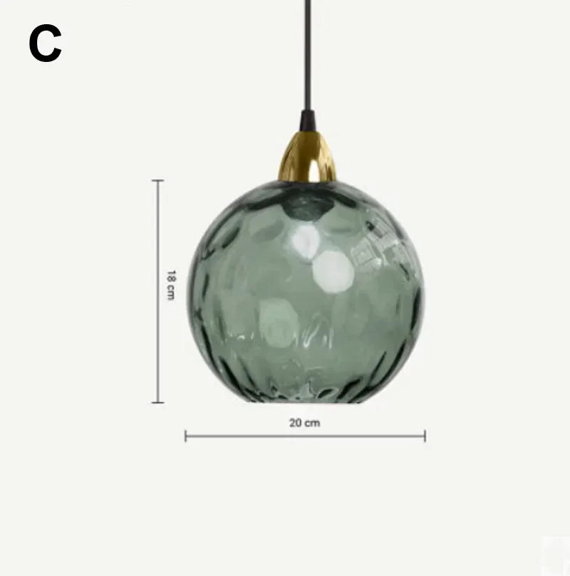 Nordic Stained Color Glass Chandelier