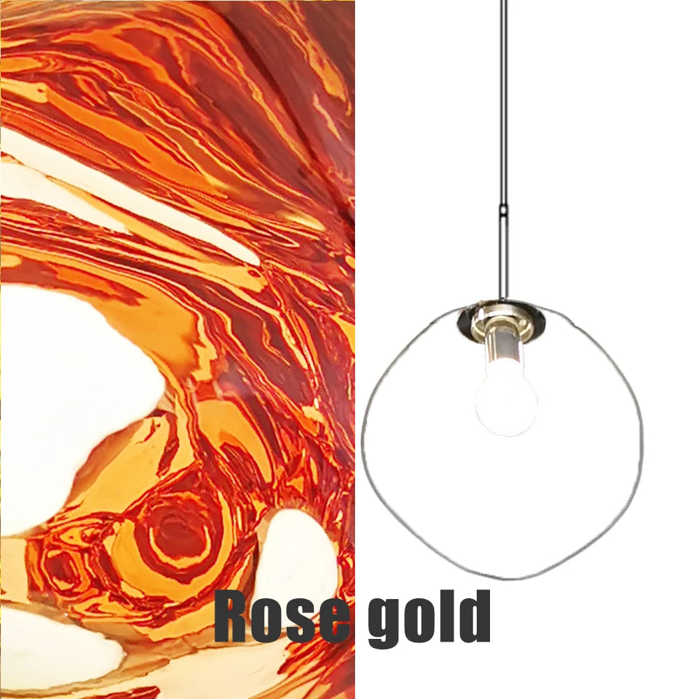 Modern PVC Glsss Pendant Lights Lighting LOFT Bedroom Living Room Decor Hanging Lamp Bar Cafe Lava Pendant Lamp Light Fixture