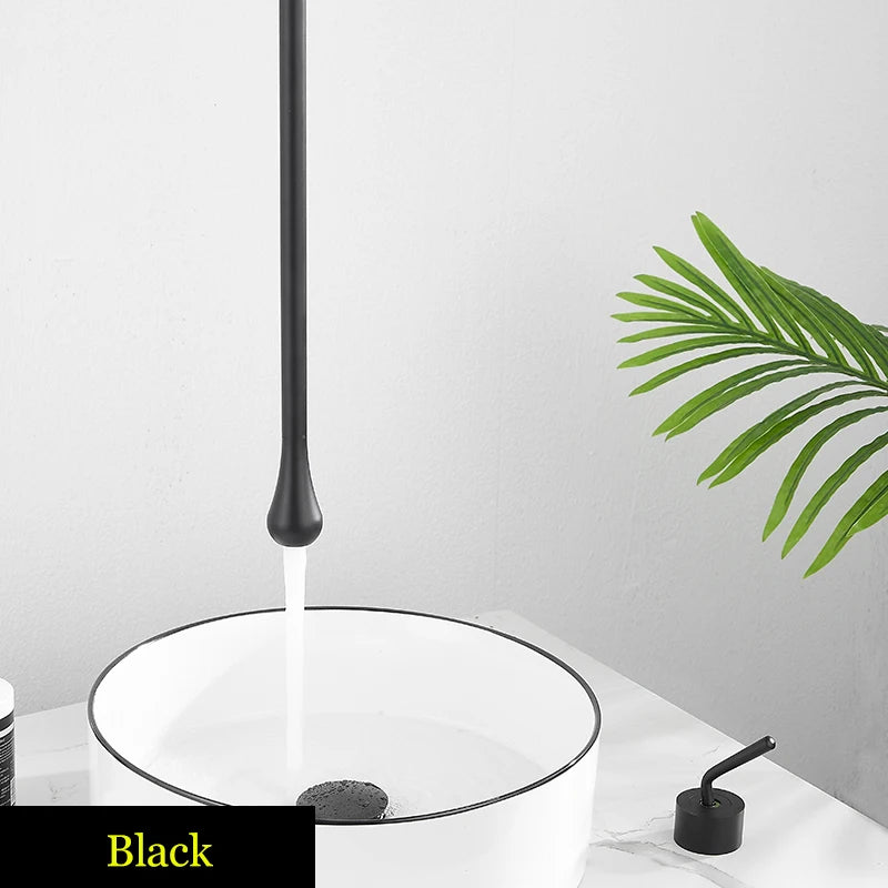 BAKALA Water Drop Hang Ceiling Faucet Bathroom Basin Bathtub Tap Solid Brass Hot Cold Water Sink Mixer Tub Hardware