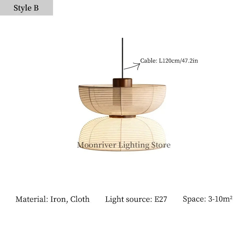 Wabi-Sabi Japanese Style Homestay Ceiling Lamp
