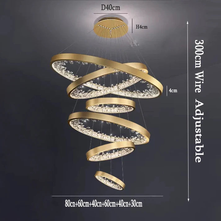 Modern Circle Rings Led Ceiling Chandelier