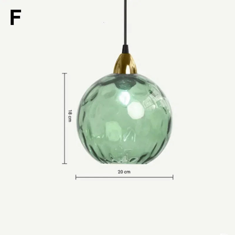 Nordic Stained Color Glass Chandelier