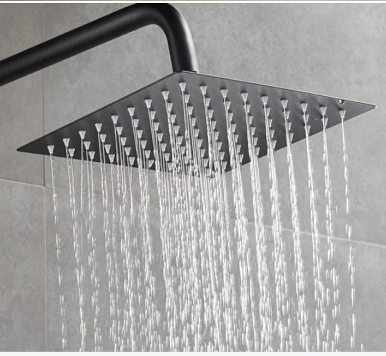 Black/Chrome Plating Bathroom Shower Set Household Copper Faucet Wall-mounted Bathtub Rain
