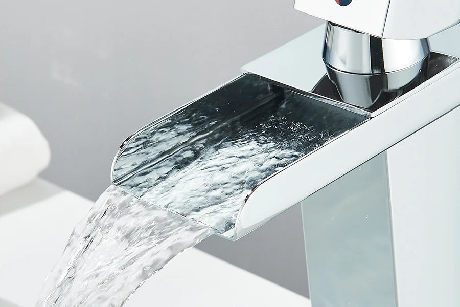 Waterfall Bathroom Sink Faucet Stainless Steel Basin Crane Tap For Bathroom Wash Basin Sink Mixer Tap