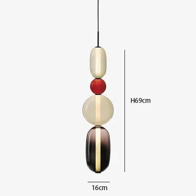 Italy Design Candy Glass Hanging Lamp Pendant Light Chandelier Ceiling Suspension for Loft Living Dining Room