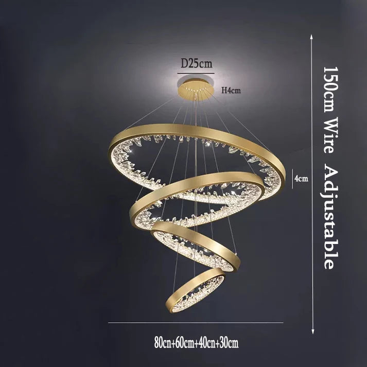 Modern Circle Rings Led Ceiling Chandelier